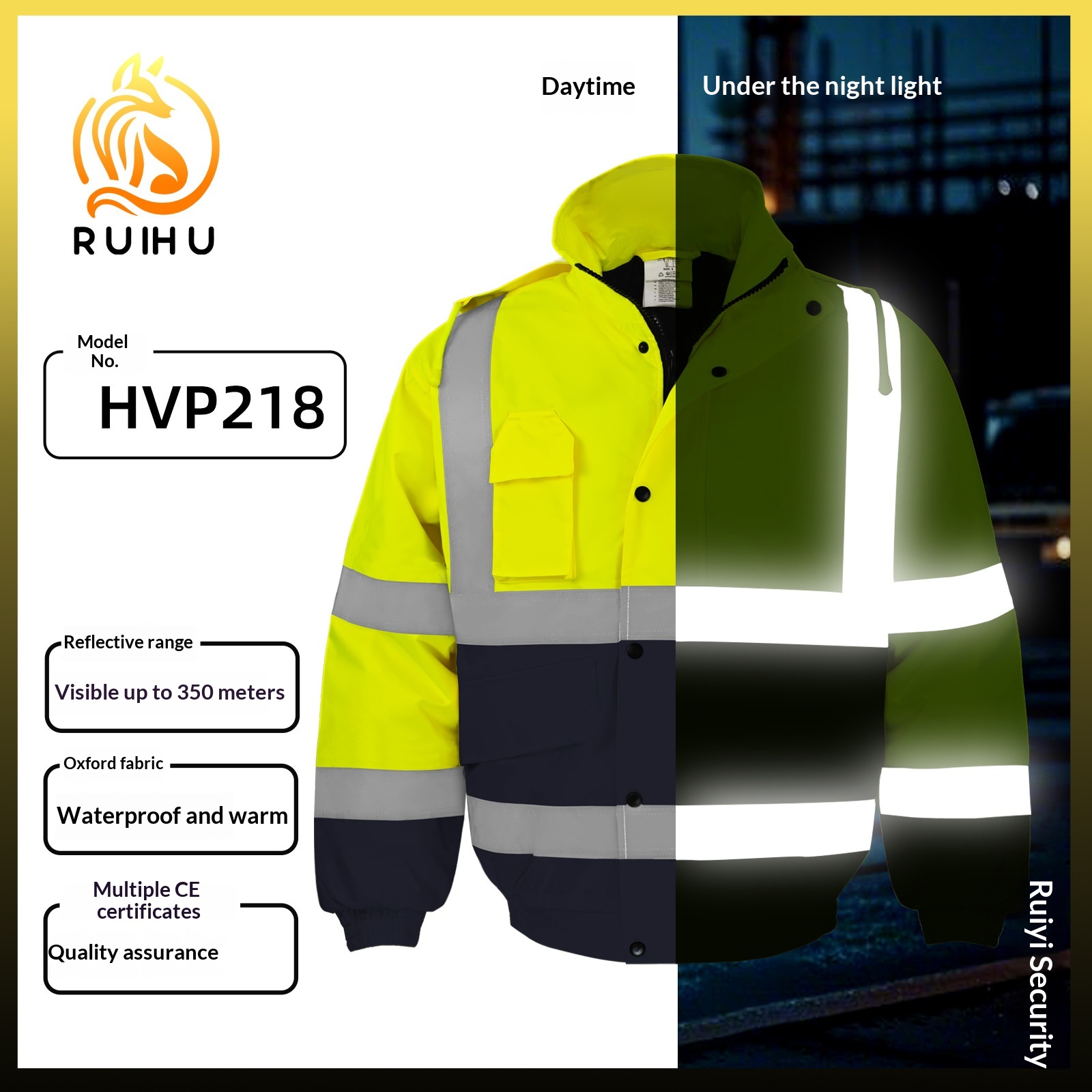 Winter Clothing Pk - سترة شتوية دافئة عالية الوضوح للرجال،
