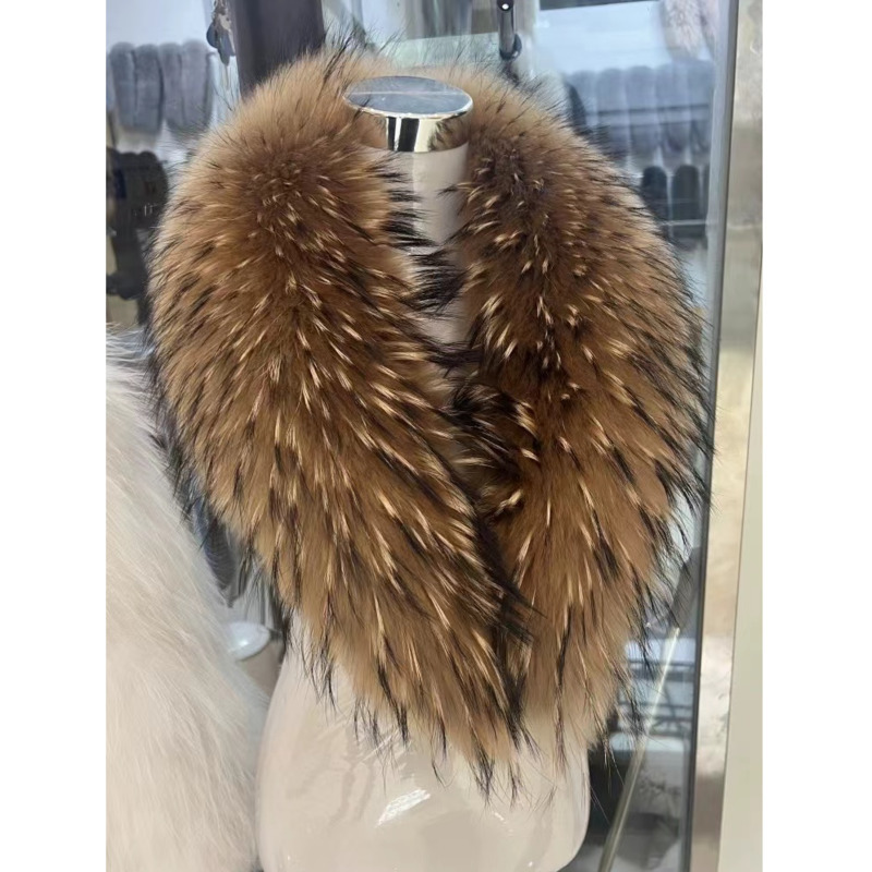 Winter Clothing Pk - الراكون الفراء طوق الإناث الشتاء الفراء
