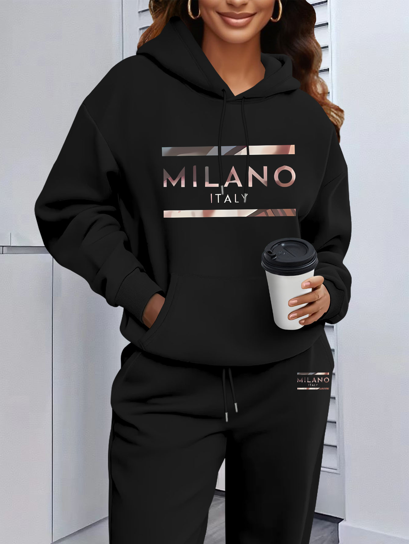 بدلة سويت شيرت نسائية مطبوعة ب - مراجعة Winter Clothing For Women وسعره