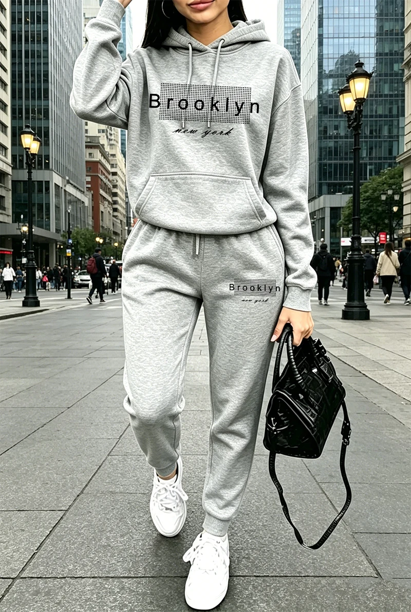 بدلة رياضية نسائية مطبوعة، هود - مراجعة Winter Clothing For Women وسعره