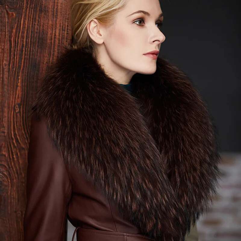 الراكون الفراء طوق الإناث الشت - مراجعة Winter Clothing Pk وسعره